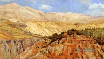 Edwin Lord Weeks Werke - Dorf in Atlas Berge Marokko Persisch Ägypter indisch Edwin Lord Weeks